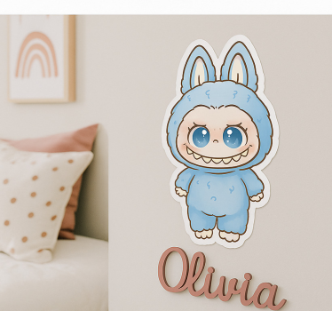 Naljepnica za djecu plava lutka čudovišta - TenStickers