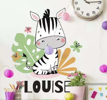 Naljepnica za djecu preslatka figura zebre - TenStickers