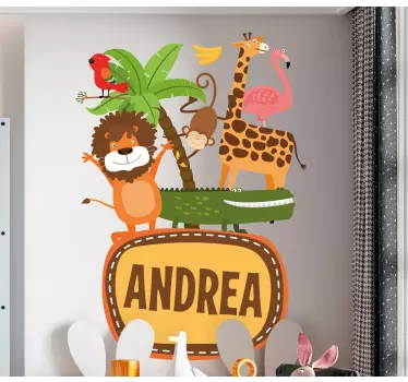 Naljepnica za djecu prijatelji iz džungle - TenStickers