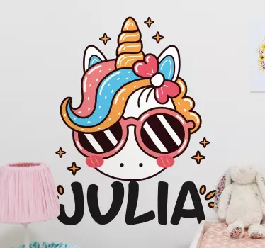 Naljepnica za djecu prilagodba jednoroga - TenStickers