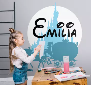 Naljepnica za djecu plava bajka s imenom - TenStickers