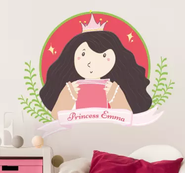 Naljepnica za djecu prilagođeni amblem princeze - TenStickers