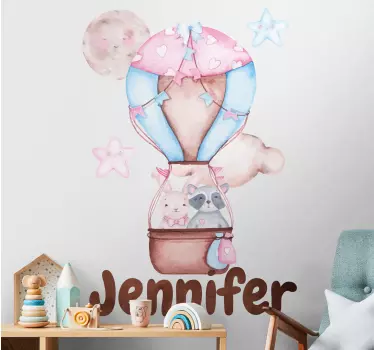 Naljepnica za djecu prilagođeni balon na vrući zrak - TenStickers