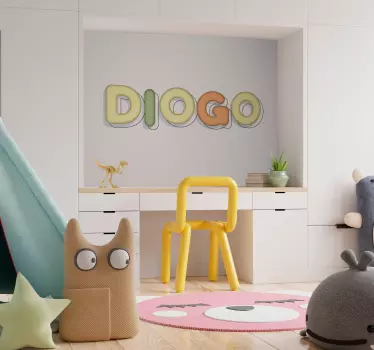 Naljepnica za djecu prilagodljivo ime podebljano - TenStickers