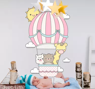 Naljepnica za djecu putovanje balonom - TenStickers