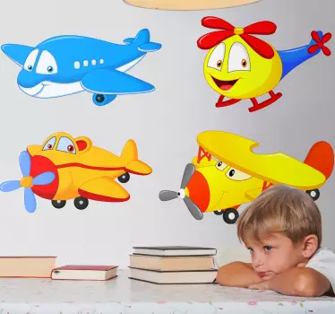Naljepnica za djecu razigrana zračna bića - TenStickers