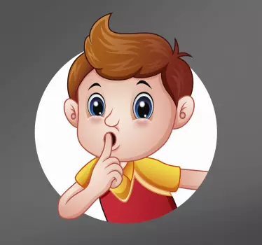 Naljepnica za djecu razigrani dječji izraz - TenStickers