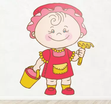 Naljepnica za djecu razigrani dječji slikar - TenStickers