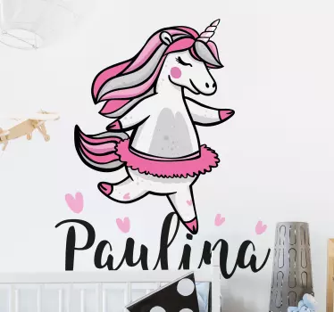 Naljepnica za djecu s baletnom jednorogom - TenStickers