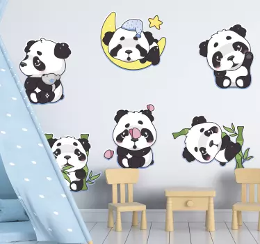 Naljepnica za djecu s divnim pandama - TenStickers