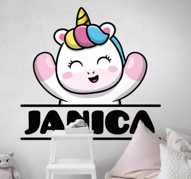 Naljepnica za djecu s divnom skulpturom jednoroga - TenStickers