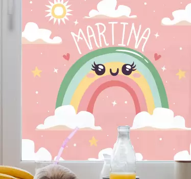 Naljepnica za djecu s dizajnom sretne duge - TenStickers
