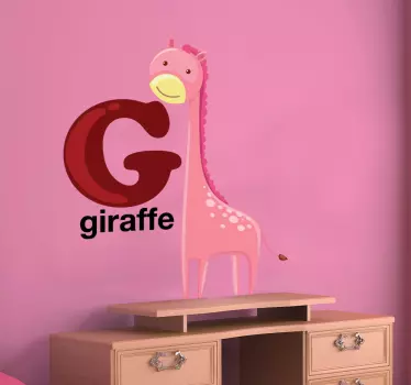 Naljepnica za djecu s dizajnom žirafe g - TenStickers