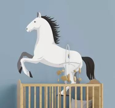 Naljepnica za djecu s figuricom konja u usponu - TenStickers