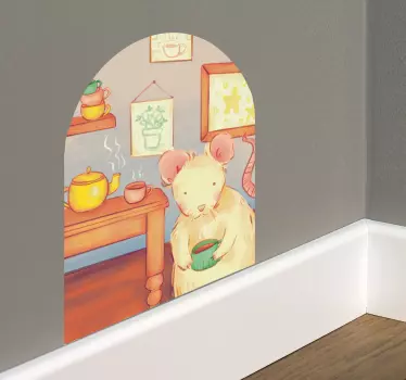 Naljepnica za djecu s ilustracijom slatke mišićice - TenStickers