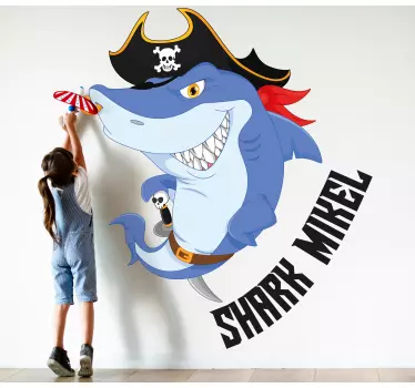 Naljepnica za djecu s likom piratskog morskog psa - TenStickers