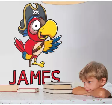Naljepnica za djecu s likom piratskog papagaja - TenStickers