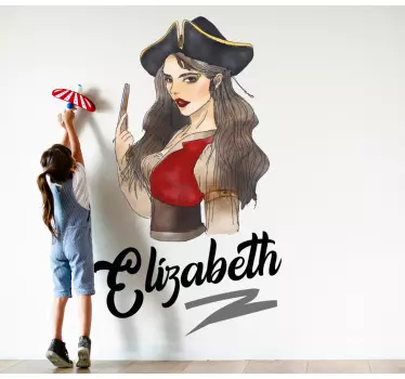 Naljepnica za djecu s motivom djevojke pirata - TenStickers