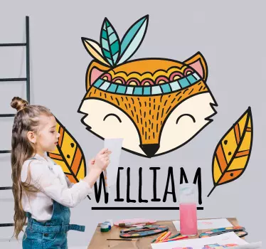 Naljepnica za djecu s motivom šarmantnog lisca - TenStickers