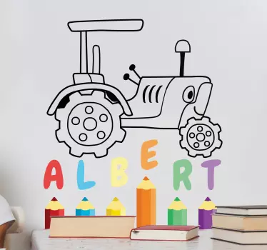 Naljepnica za djecu s motivom traktora - TenStickers