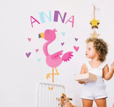 Naljepnica za djecu s prilagođenim dizajnom flaminga - TenStickers
