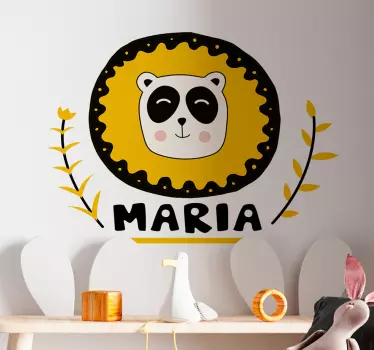 Naljepnica za djecu s prilagodljivom pandom - TenStickers