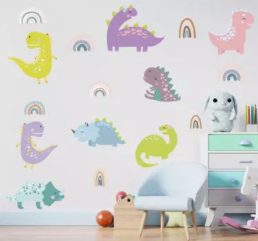 Naljepnica za djecu s šarmantnim dinosaurima - TenStickers