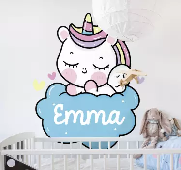Naljepnica za djecu s šarmantnim jednorogom - TenStickers