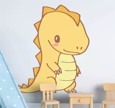 Naljepnica za djecu s šarmantnom dinosaur-skulpturom - TenStickers