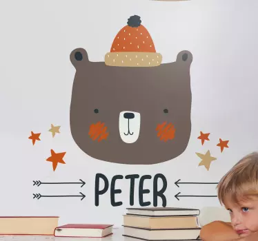 Naljepnica za djecu s šarmantnom medvjedićem - TenStickers