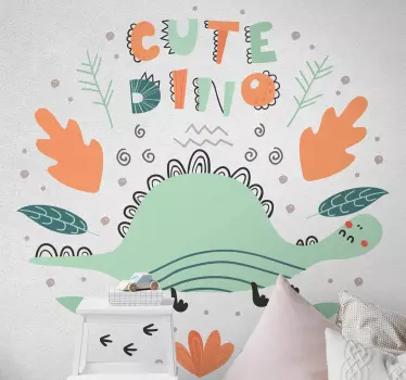 Naljepnica za djecu s simpatičnim dizajnom dinosaura - TenStickers