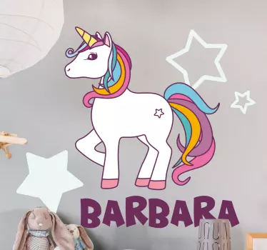 Naljepnica za djecu s simpatičnim dizajnom jednoroga - TenStickers