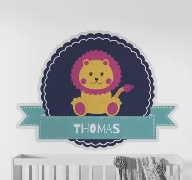 Naljepnica za djecu s simpatičnim dizajnom lava - TenStickers