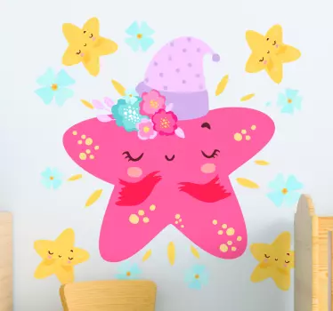 Naljepnica za djecu s simpatičnom zvijezdom - TenStickers