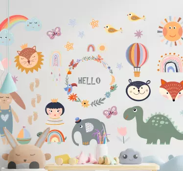 Naljepnica za djecu s vibrantnim likovima - TenStickers