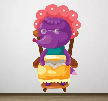 Naljepnica za djecu Šarena crtić baka - TenStickers