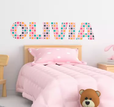 Naljepnica za djecu šarena slova imena - TenStickers