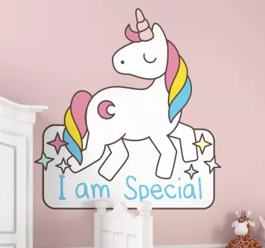 Naljepnica za djecu šareni lik jednoroga - TenStickers