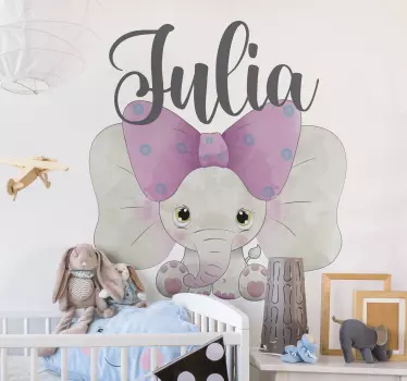 Naljepnica za djecu šarmantna umjetnička djela slona - TenStickers