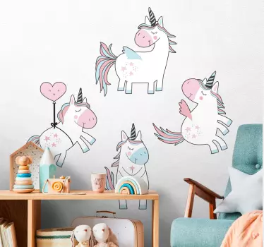 Naljepnica za djecu šarmantne figure jednoroga - TenStickers