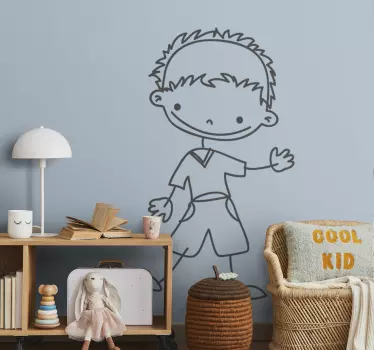 Naljepnica za djecu šarmantni dječji umjetnički radovi - TenStickers