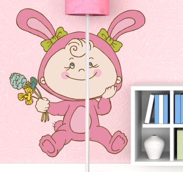 Naljepnica za djecu slatki zeko beba - TenStickers