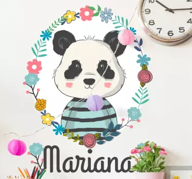 Naljepnica za djecu slatka ilustracija pande - TenStickers