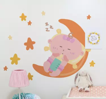 Naljepnica za djecu slatka uspavana beba - TenStickers