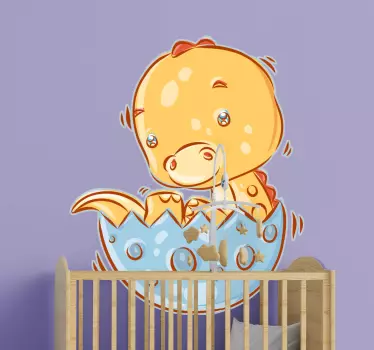 Naljepnica za djecu slatki izlegnuti dinosaur - TenStickers