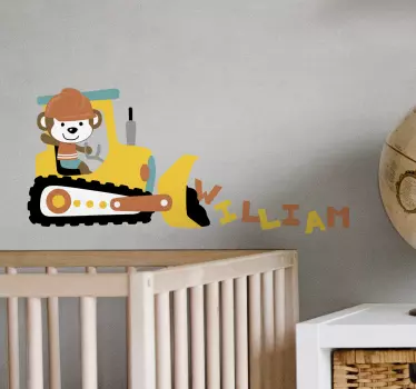 Naljepnica za djecu slatki karakter građevine - TenStickers