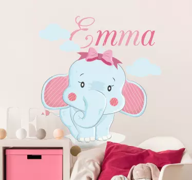 Naljepnica za djecu slatki lik slona - TenStickers