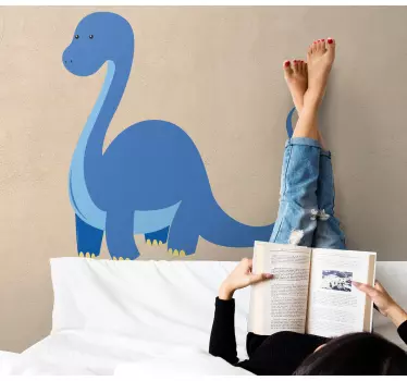 Naljepnica za djecu slatki plavi dinosaur - TenStickers