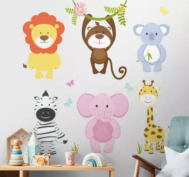 Naljepnica za djecu slatki životinjski prijatelji - TenStickers