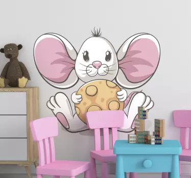 Naljepnica za djecu slatko zečje oduševljenje - TenStickers